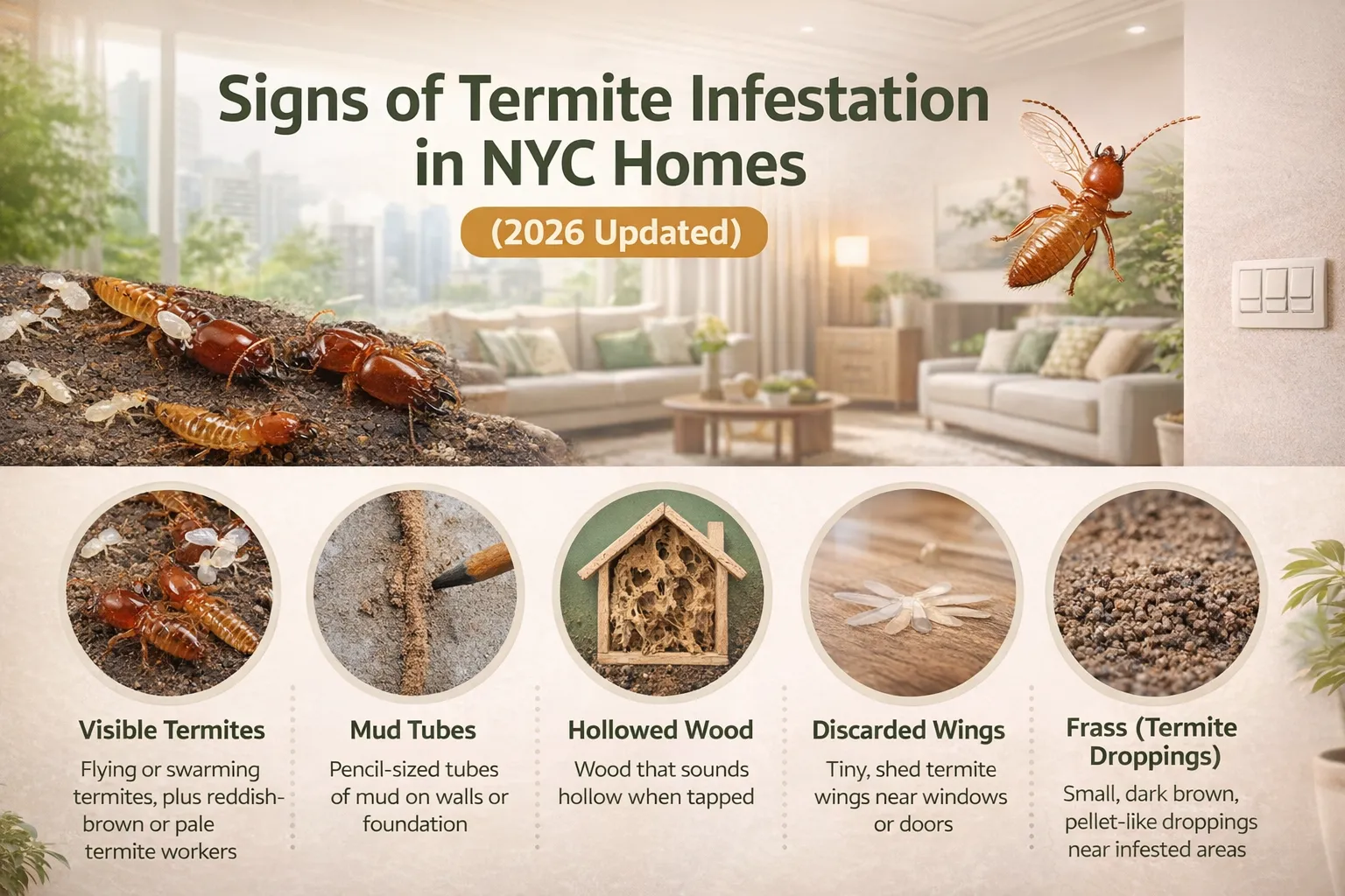 Signs of Termite Infestation in NYC Homes (2026 Updated)