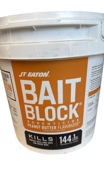 JT Eaton Bait Block Peanut Butter(1oz x 144/Pl)- EPA#56-42